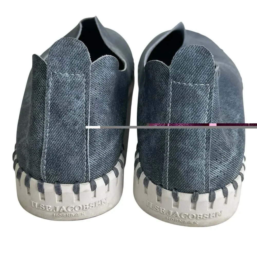 Isle Jacobson Women’s Blue EUR 40 US 10 Hornbak Tulip Perforated Loafers